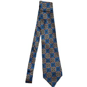 Stefano Ricci Men's Silk Tie - Multi Color - Medallion Made In Italy, Blue Gold